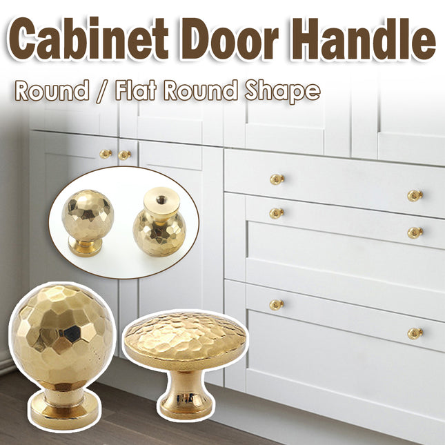 Gold Hammer Ball Handle Knob Closet Door Pull Drawer Handle Wardrobe Hardware