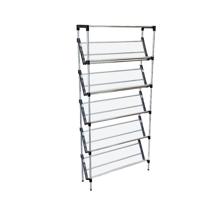 5 Tier Slanted Shoe Rack Space Saving Organizer for Entryway Hallway Storage