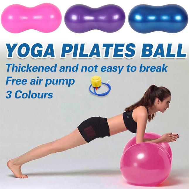 Thickened Capsule Shape Yoga Pilates Ball Anti Burst Fitness Stability Trainer with Pump