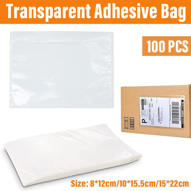 Plastic Bags 100PCS Transparent Zip Lock Clear Resealable Storage Packaging