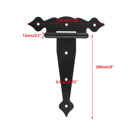 Shed Hinges 4PCS Heavy Duty Strap Hinge for Wooden Gate Barn Door Fence Hardware