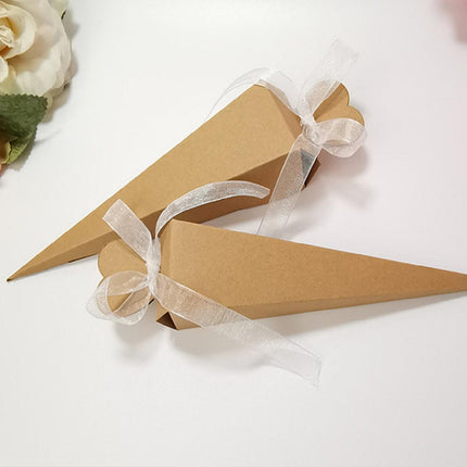 Cone Candy Boxes 50pcs Ice Cream Shape Gift Boxes Party Favour Treat Packaging