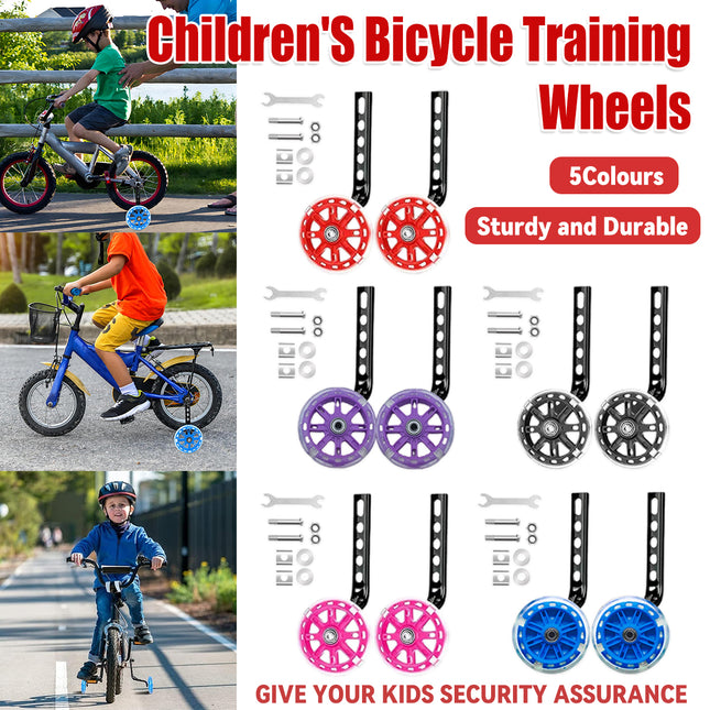 Kids Bicycle Training Wheels Set High-Quality Safety Balance Adjustable Height