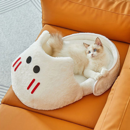 Cat Dog Bed Winter Sleeping Nest Rabbit Slipper Shape Pet House Soft Warm