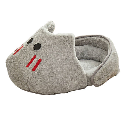 Cat Dog Bed Winter Sleeping Nest Rabbit Slipper Shape Pet House Soft Warm