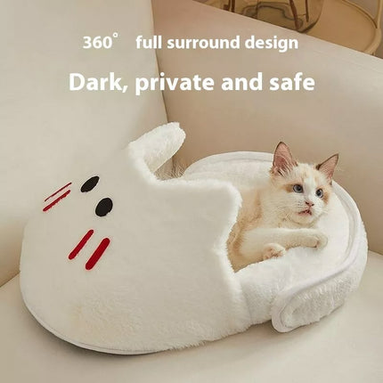 Cat Dog Bed Winter Sleeping Nest Rabbit Slipper Shape Pet House Soft Warm