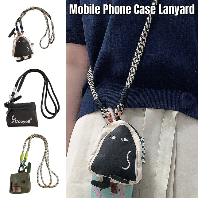 Mobile Phone Lanyard Woven Crossbody Strap Universal Holder for Secure Carrying