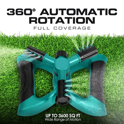 360° Rotating Sprayer Watering Grass Lawn Automatic Garden Tool Water Sprinkler