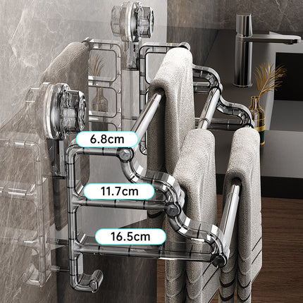 3-Tier Towel Rack No Drill Installation Wall Mounted Rustproof Space Saving
