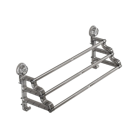 3-Tier Towel Rack No Drill Installation Wall Mounted Rustproof Space Saving