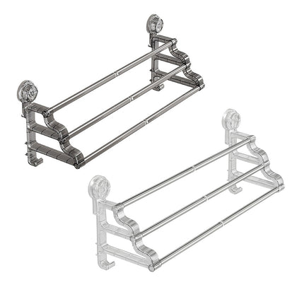 3-Tier Towel Rack No Drill Installation Wall Mounted Rustproof Space Saving