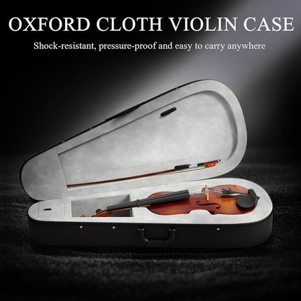 Beginner Violin 4/4 Full Size Linden Wood Complete Music Learning Set with Bow and Case