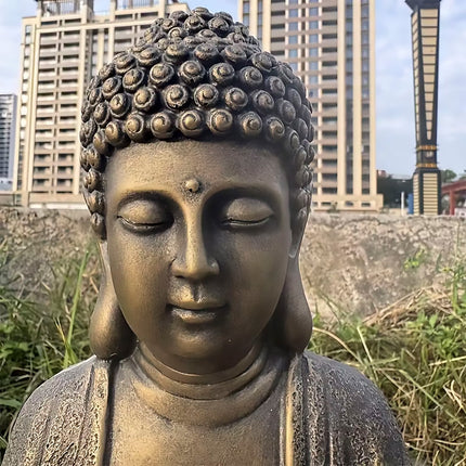 Buddha Solar Light Figurine Energy Saving Decorative Statue for Garden Balcony