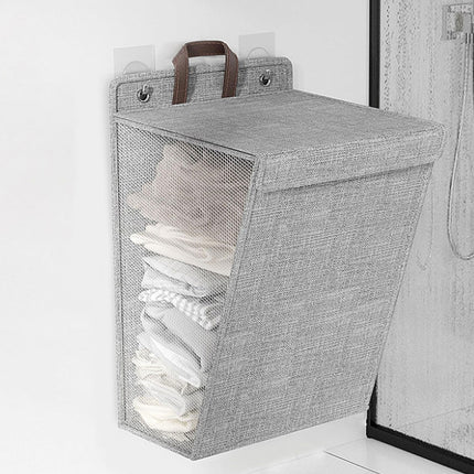 Foldable Laundry Basket Wall Mounted Clothes Storage Basket Household Organizer