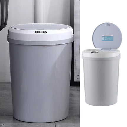 Smart Sensor Trash Can 12L Automatic Grey Waste Bin Electric Touchless Kitchen