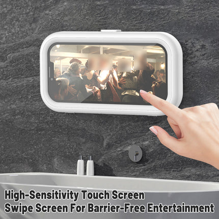 Waterproof Rotating Shower Phone Holder 360-Degree Retractable Wall Mount for Bathroom