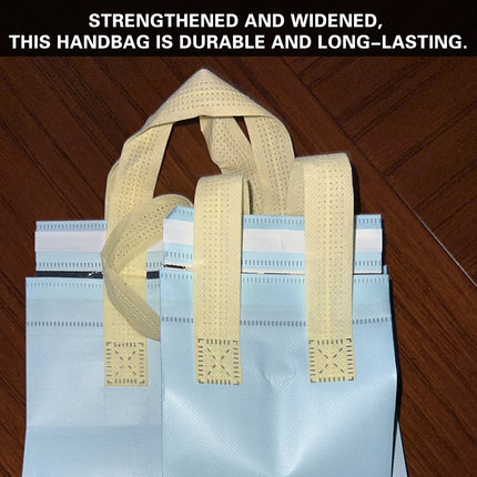 50PCS Blue Takeaway Packaging Bags with Handles and Self-Adhesive Seal
