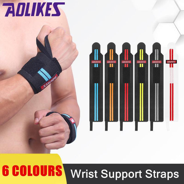 Aolikes Weight Lifting Gym Muscle Training Wrist Support Straps Wraps Hand Au - Aimall