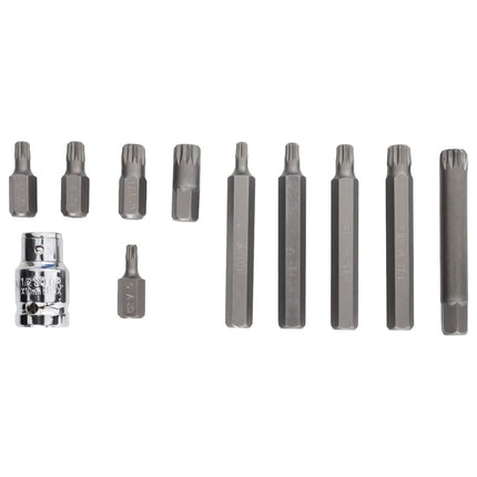 11PCS CR-V M-Type Spline Socket Bit Set Driver Drill Bit Tool Kit Car Repair