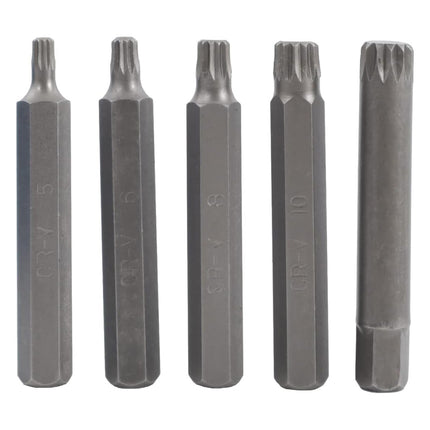 11PCS CR-V M-Type Spline Socket Bit Set Driver Drill Bit Tool Kit Car Repair