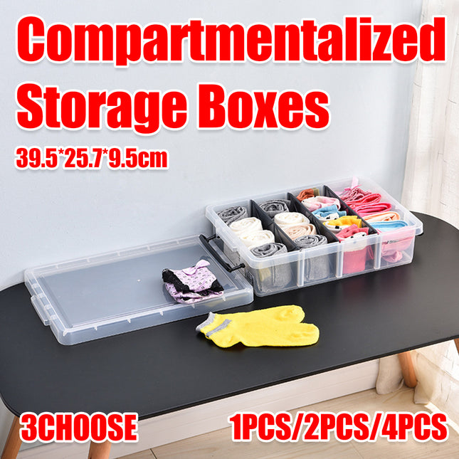 Compartment Storage Container Removable Dividers Clear Craft Tool Box