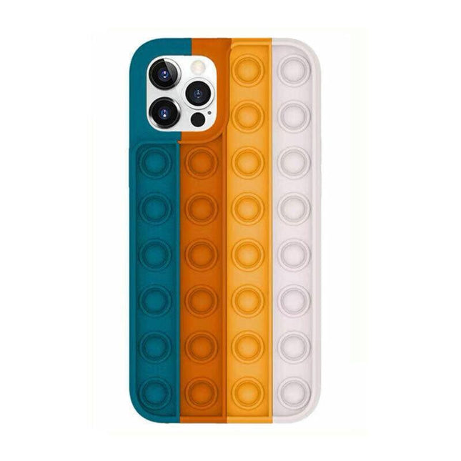 Blue-White Pop Fidget Toys Push It Bubble Phone Case For Iphone - Aimall