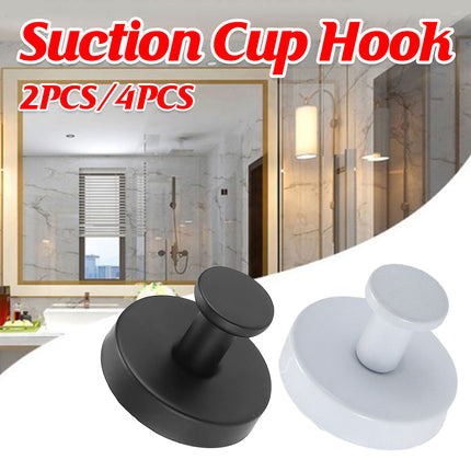 2/4PCS Suction Cup Hook Wall Vacuum Hanger No Drill Coat Hat Holder for Bathroom