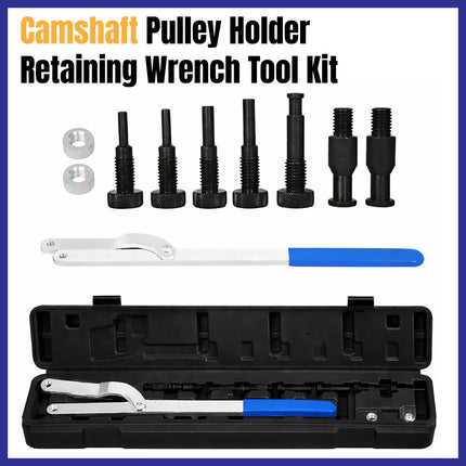 11PCS Camshaft Pulley Fan Clutch Alignment Removal Tool with Wrench and Holder