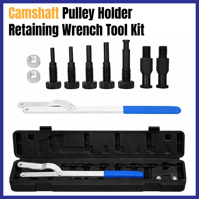 11PCS Camshaft Pulley Fan Clutch Alignment Removal Tool with Wrench and Holder