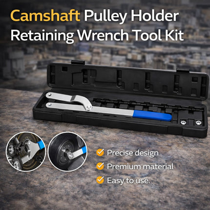 11PCS Camshaft Pulley Fan Clutch Alignment Removal Tool with Wrench and Holder