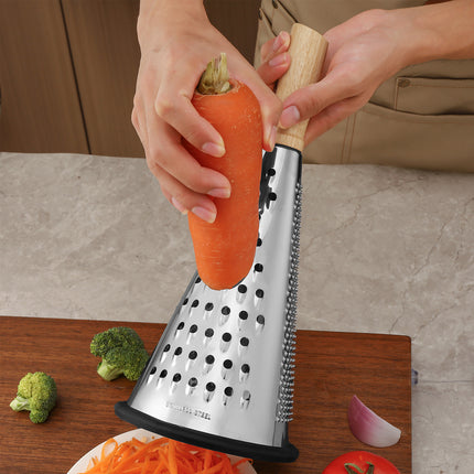 3 Side Grater Stainless Steel Cheese Potato Portable Shredder Kitchen Tool Use