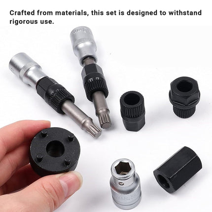 13PCS Professional Car Alternator Pulley Kits Auto Maintenance Replacement Tool