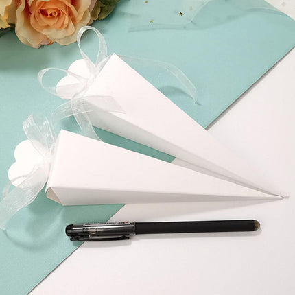Cone Candy Boxes 50pcs Ice Cream Shape Gift Boxes Party Favour Treat Packaging