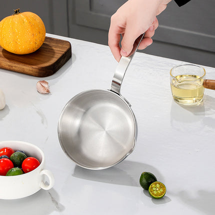 304 Stainless Steel Oil Splatter Proof Home Small Frying Pan for Kitchen Cooking
