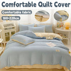 Super Soft Solid Colour Duvet Cover Simple Elegant Bedding Comforter Quilt Case