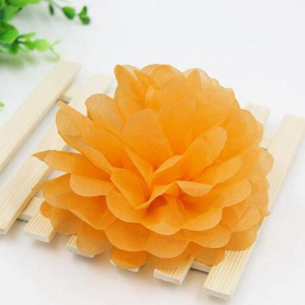 Decorative Paper Flower Balls 10pcs Party Hanging Pom Pom Wedding Event Decor
