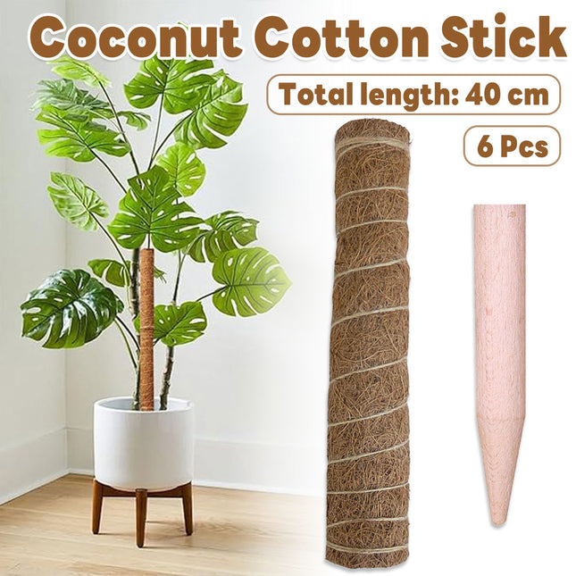 6pcs Plant Support Coir Moss Totem Pole Creeper Climbing Extension Stick Goody
