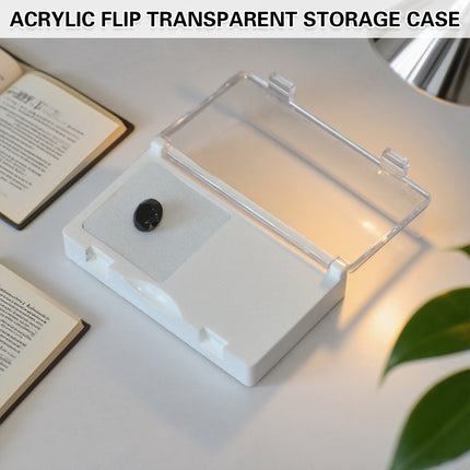 2PCS Acrylic Flip Top Transparent Square Storage Box For Loose Diamonds Gemstones