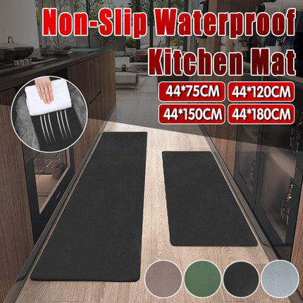 44x120cm Non-Slip Waterproof Kitchen Door Mat Home Floor Rug Carpet Anti-Oil Easy Clean