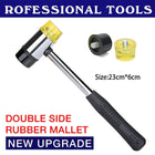 25mm Rubber Mallet Soft Face Hammer Double Side Grip Handle Shaft DIY No Harm