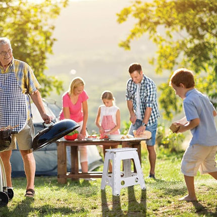 Thickened Plastic Folding Stool Portable Space Saving Step Stool Indoor Outdoor AU