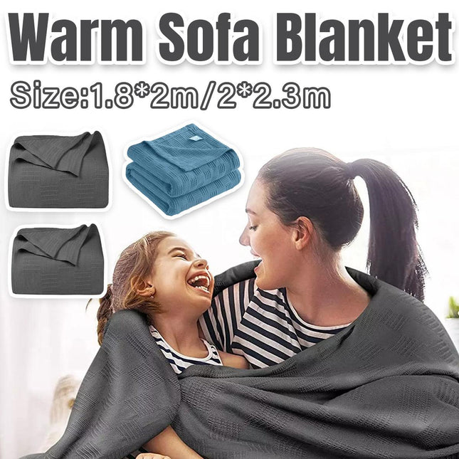 Knitted Blanket Warm Sofa Throw Soft Cozy Blanket Comfortable Home Decor Piece