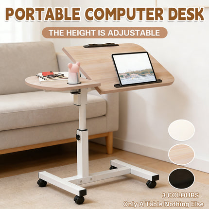 Portable Adjustable Height Laptop Desk Stand Mobile Table For Bed Sofa Office