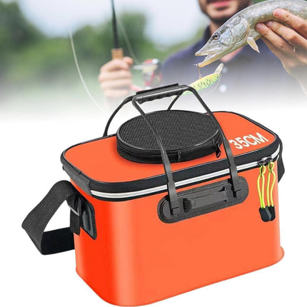 Portable Folding EVA Fishing Bucket Multi Use Live Fish Container with Strap