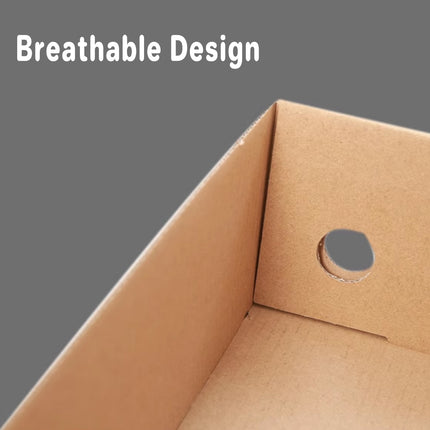 20pcs Kraft Paper Shoe Boxes Clamshell Storage Box for Men Women Shoes Organizer