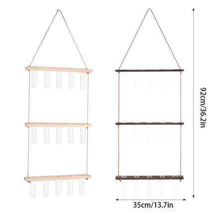 Wall Mounted Hydroponic Test Tube for Home Office Indoor Garden Decorative Vase