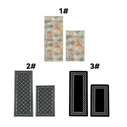 Household Floor Mats 2 Piece Set Non Slip Water Absorbent Dust-Proof Floor Mat