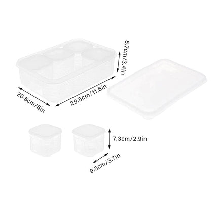 Crisper Refrigerator Storage Box Plastic Sealed Food Compartment Organizer Set