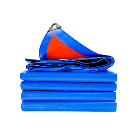 Waterproof Plastic Tarp Cover Heavy Duty Ground Sheet Rainproof Dustproof Blue