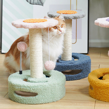 Flower Shape Cat Tree Scratching Post Tower Furniture Climber for Kitten Play